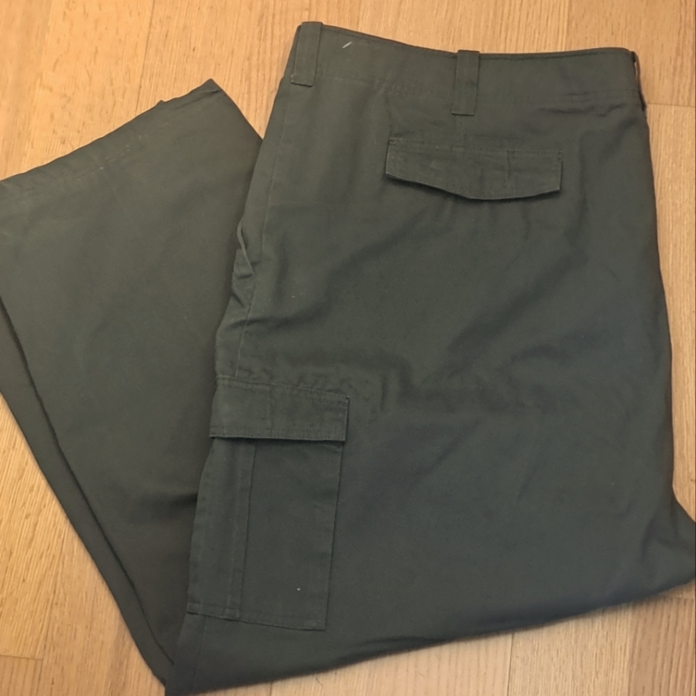 Denver Hayes Cargo Men's Army Green Pants Relaxed Fit Straight Workwear 50x27